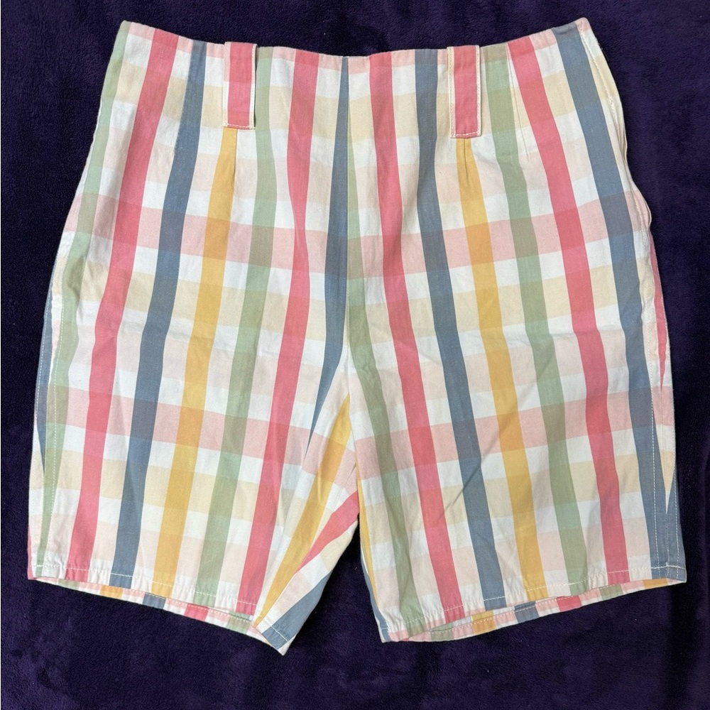 Esprit Red and Pink Bermuda Shorts Lightweight Cotton